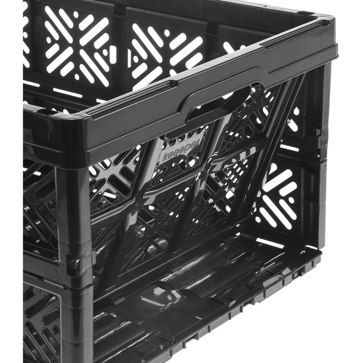 Keeeper Ida Folding Basket, 32L, Svart, Slitstark och lätt att rengöra