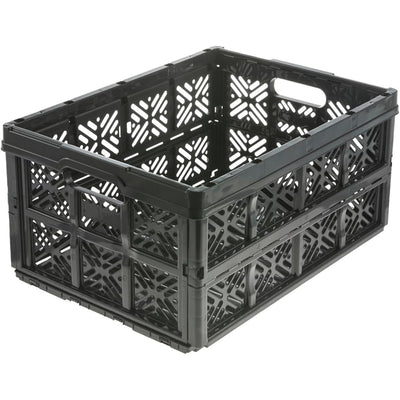 Keeeper Ida Folding Basket, 32L, Svart, Slitstark och lätt att rengöra