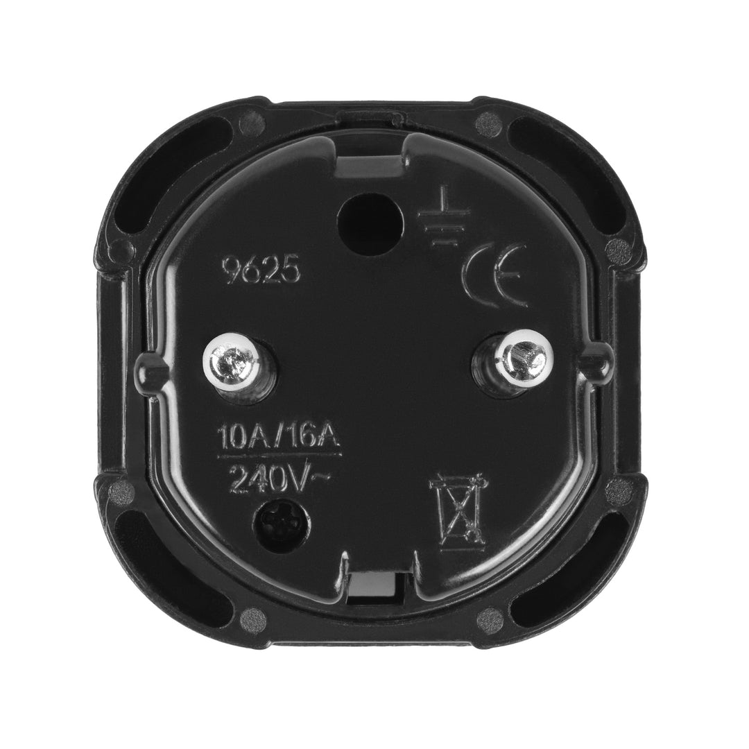 Maclean UK-kontakt till EU-kontaktadapter, svart, MCE72, 2 st