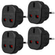 Maclean UK-uttag till EU-kontaktadapter, svart, MCE72, 4 st
