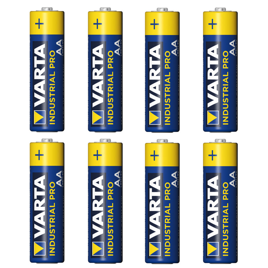 8x R-06 LR6 AA 1,5V alkaliskt batteri Varta Industrial 4006