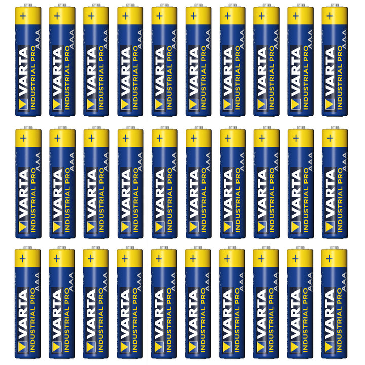 30x R-03 LR03 AAA alkaliskt batteri Varta Industrial 4003