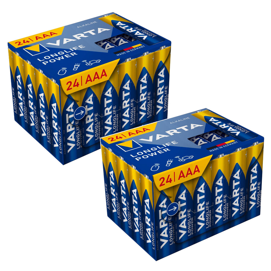 VARTA Longlife Power, 48 st AAA, LR03, 1,5V alkaliska batterier