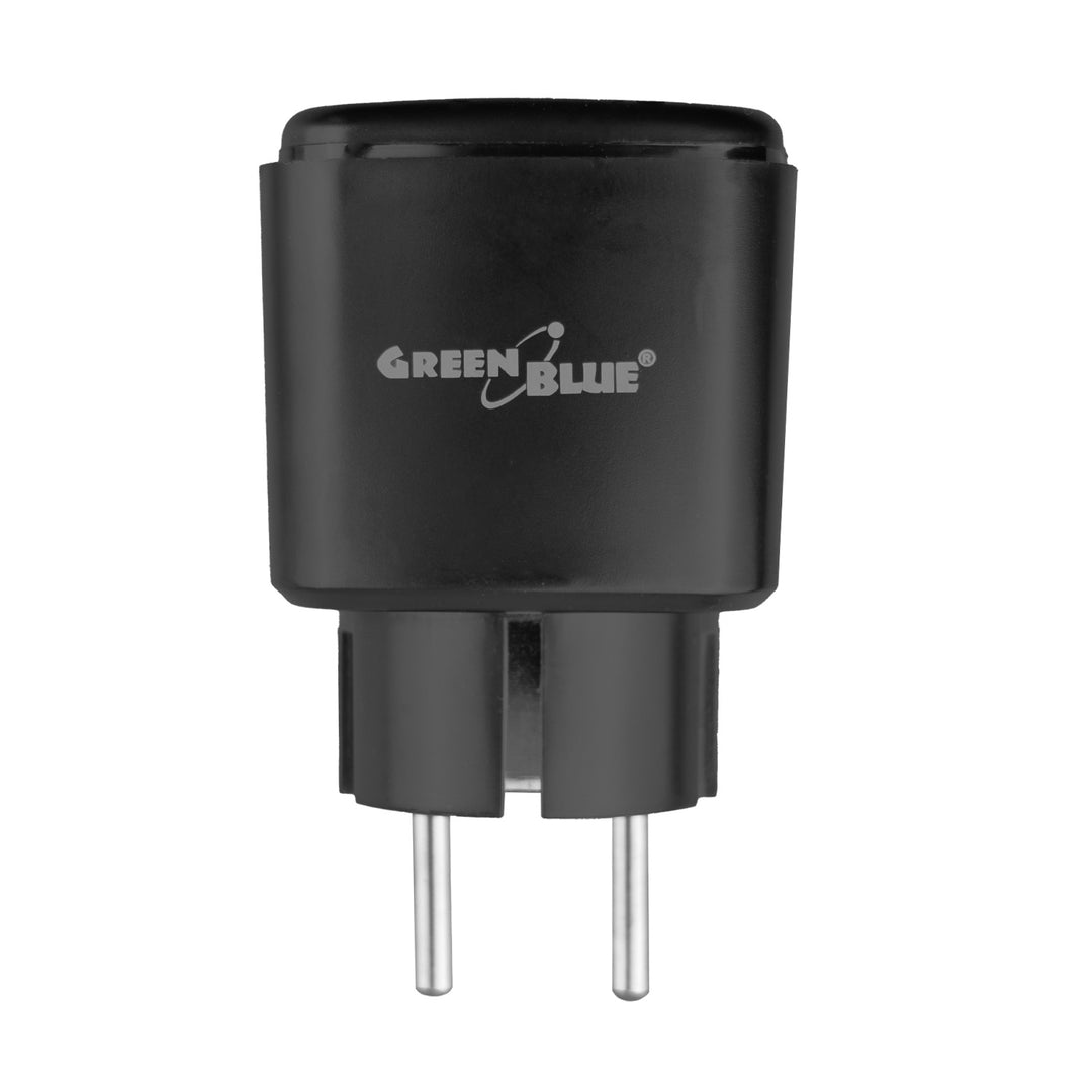 GreenBlue WiFi-styrd eluttag, Android/iOS/Alexa/Google Home, timer, effektmätare, max 16 A/3840 W, GB735 B