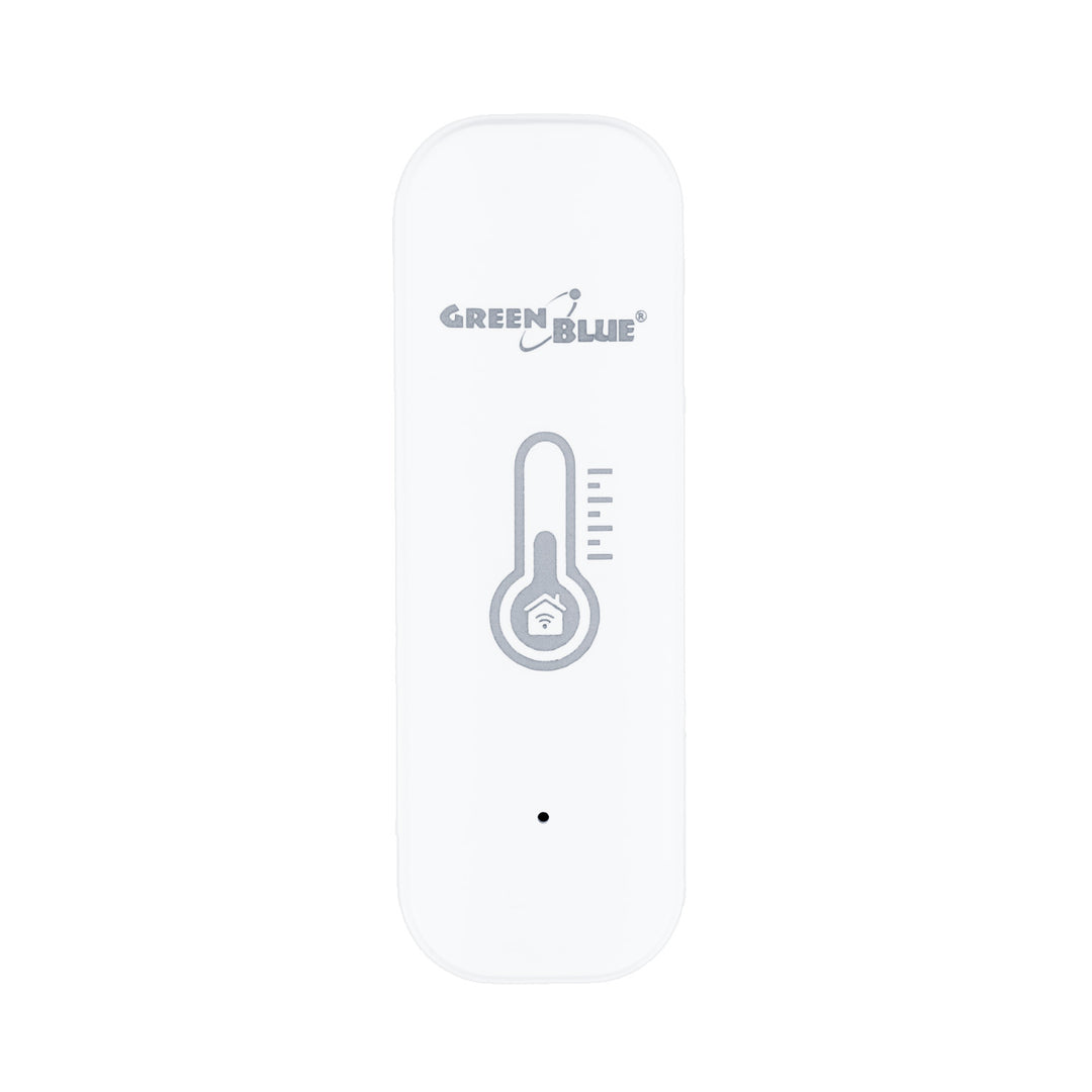 GreenBlue WiFi-sensor för temperatur och luftfuktighet, Android/iOS/Alexa/Google Home, 3,0 V DC, LR03x2, GB737