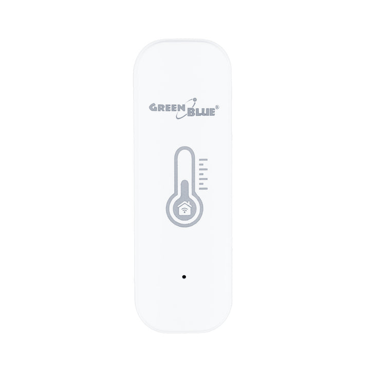 GreenBlue WiFi-sensor för temperatur och luftfuktighet, Android/iOS/Alexa/Google Home, 3,0 V DC, LR03x2, GB737