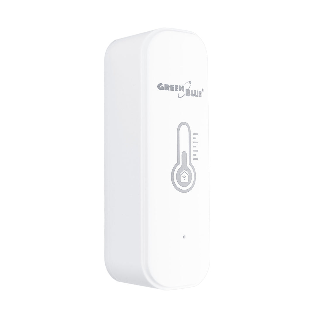 GreenBlue WiFi-sensor för temperatur och luftfuktighet, Android/iOS/Alexa/Google Home, 3,0 V DC, LR03x2, GB737