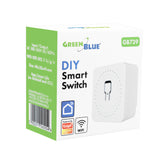 GreenBlue WiFi-relä för infälld montering, Android/iOS/Alexa/Google Home, 100–240 V växelström, 50/60 Hz, max. 16 A, för LED 150 W, GB739