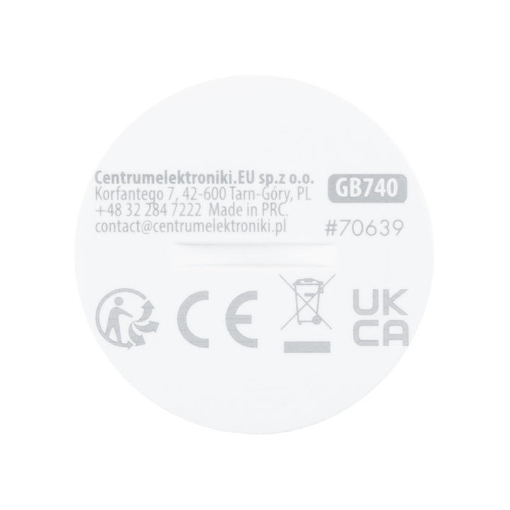 Trådlös rörelsesensor Zigbee Tuya GreenBlue, Android/iOS, CR2450 DC 3,0 V, detekteringsvinkel 120° / upp till 8 m, GB740