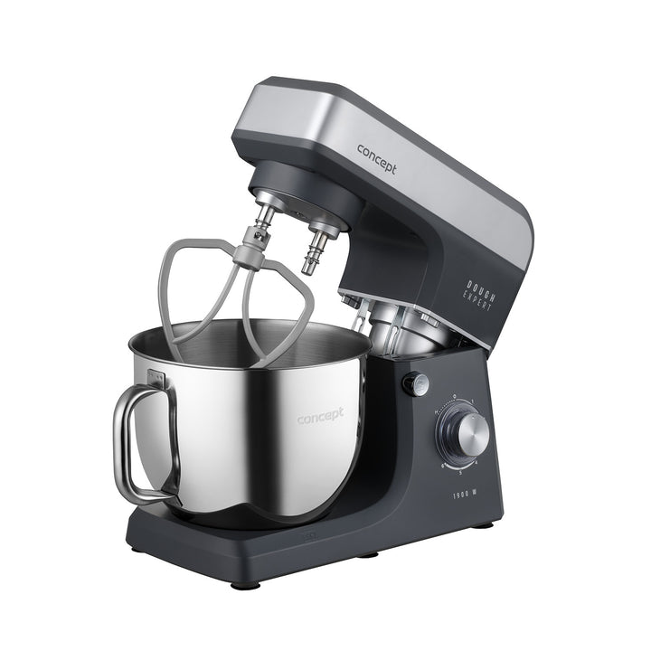 Concept Dough Expert planetarisk köksmaskin, effekt 1900 W, dubbel krok, funktion för uppvärmning av skålen, 6 olika hastigheter, RM6010