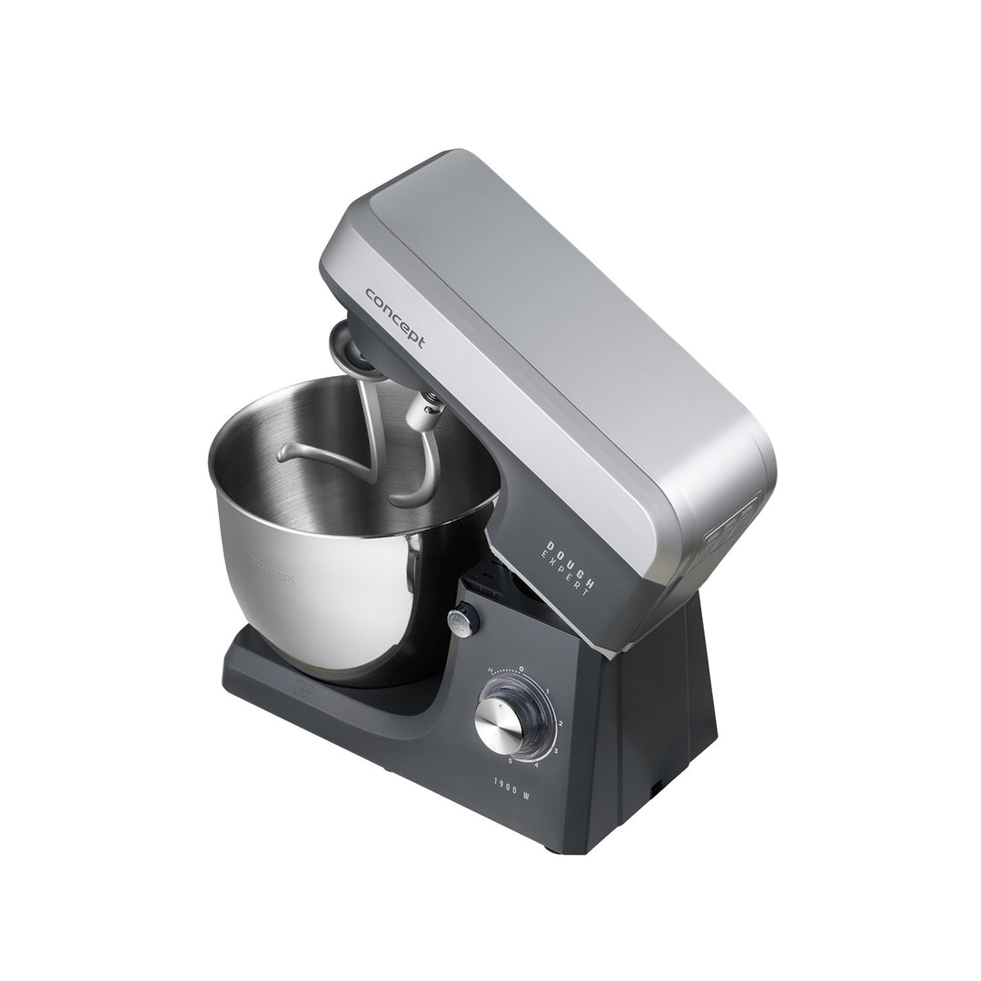 Concept Dough Expert planetarisk köksmaskin, effekt 1900 W, dubbel krok, funktion för uppvärmning av skålen, 6 olika hastigheter, RM6010