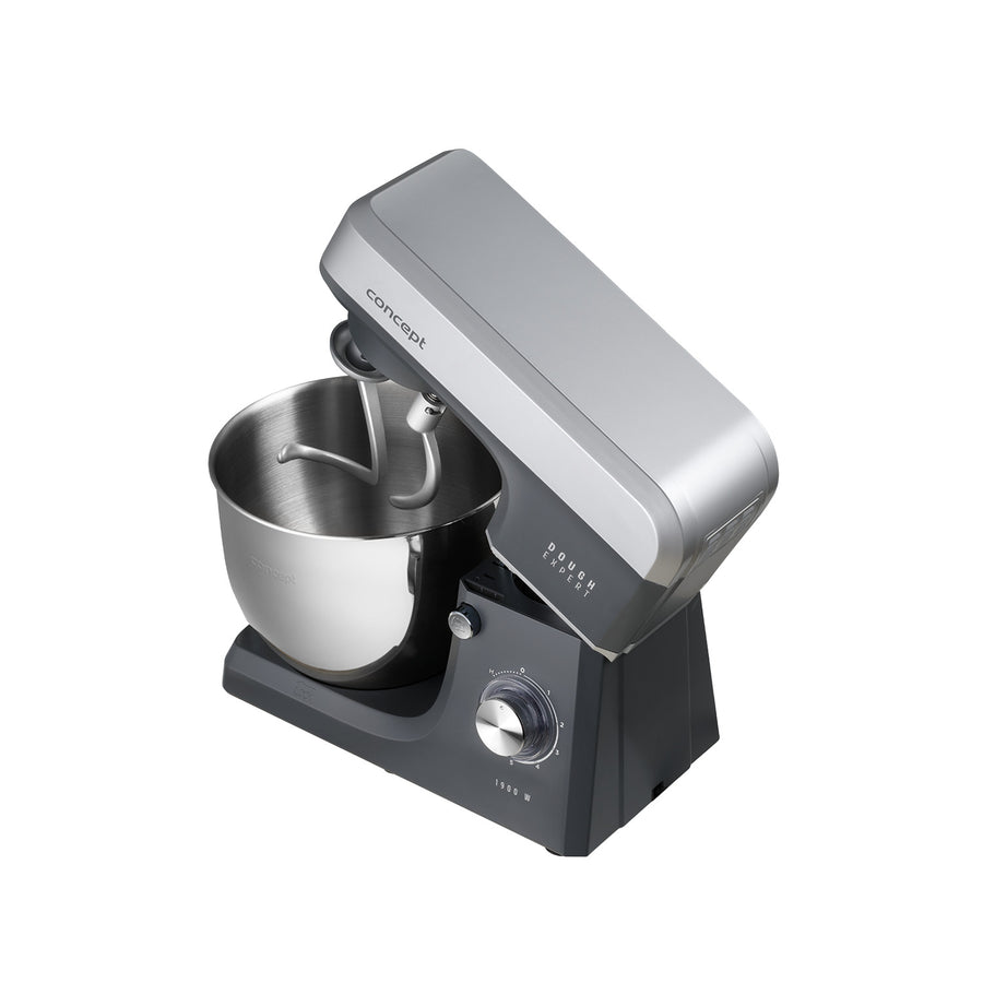 Concept Dough Expert köksrobot med planetväxel, effekt 1900 W, dubbel degkrok, uppvärmningsfunktion för skålen, 6 olika hastigheter, RM6010