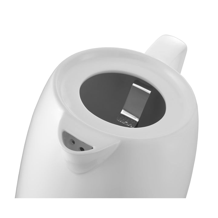 Concept elektrisk vattenkokare, kapacitet 1 liter, 1200 W, vit, Strix-kontakt, kalkfilter, vridbar bas, RK0085