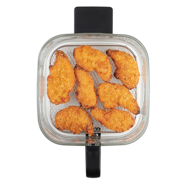 Fritös utan fett Concept Glass&Fast, kapacitet 5,5 l, 7 program, pekskärm med LED-display, hälsosam friteringsläge, glasbehållare, FR5500