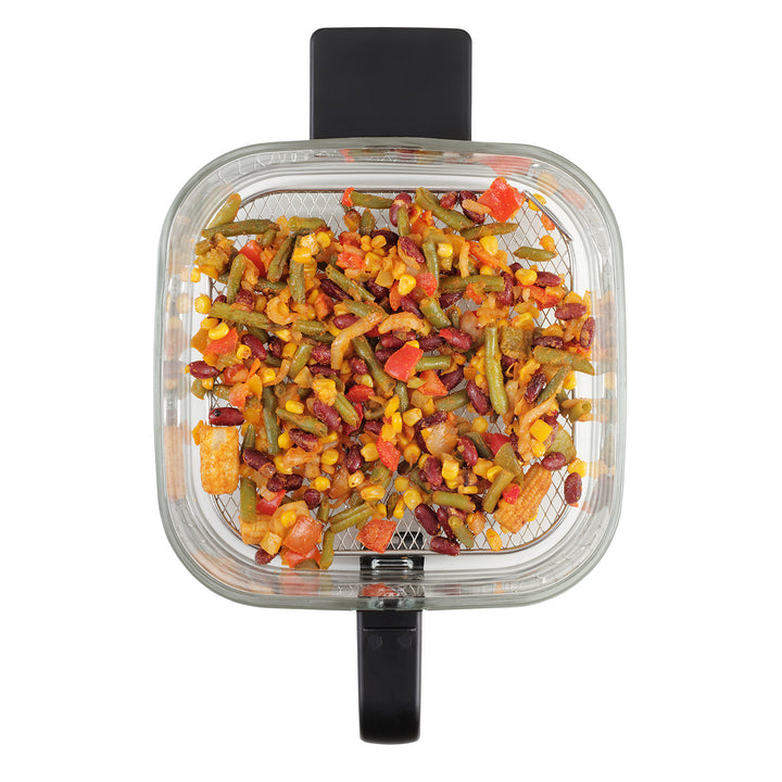Fritös utan fett Concept Glass&Fast, kapacitet 5,5 l, 7 program, pekskärm med LED-display, hälsosam friteringsläge, glasbehållare, FR5500