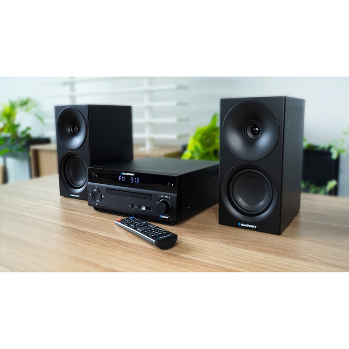 Blaupunkt mikrotorn, effekt 150 W, FM-radio, AUX-uttag och USB-anslutning, Bluetooth, HDMI-ingång, klocka med alarm, LED-display, färg svart, MS30.02BT