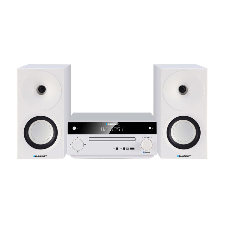 Blaupunkt mikrotorn, effekt 150 W, FM-radio, AUX-uttag och USB-anslutning, Bluetooth, HDMI-ingång, klocka med alarm, LED-display, färg vit, MS30.02BT