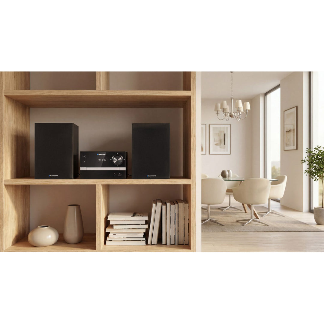 Blaupunkt mikrotorn, Bluetooth, FM-radio, effekt 20 W RMS, klocka med alarmfunktion, CD/MP3/USB/AUX, MS9BT