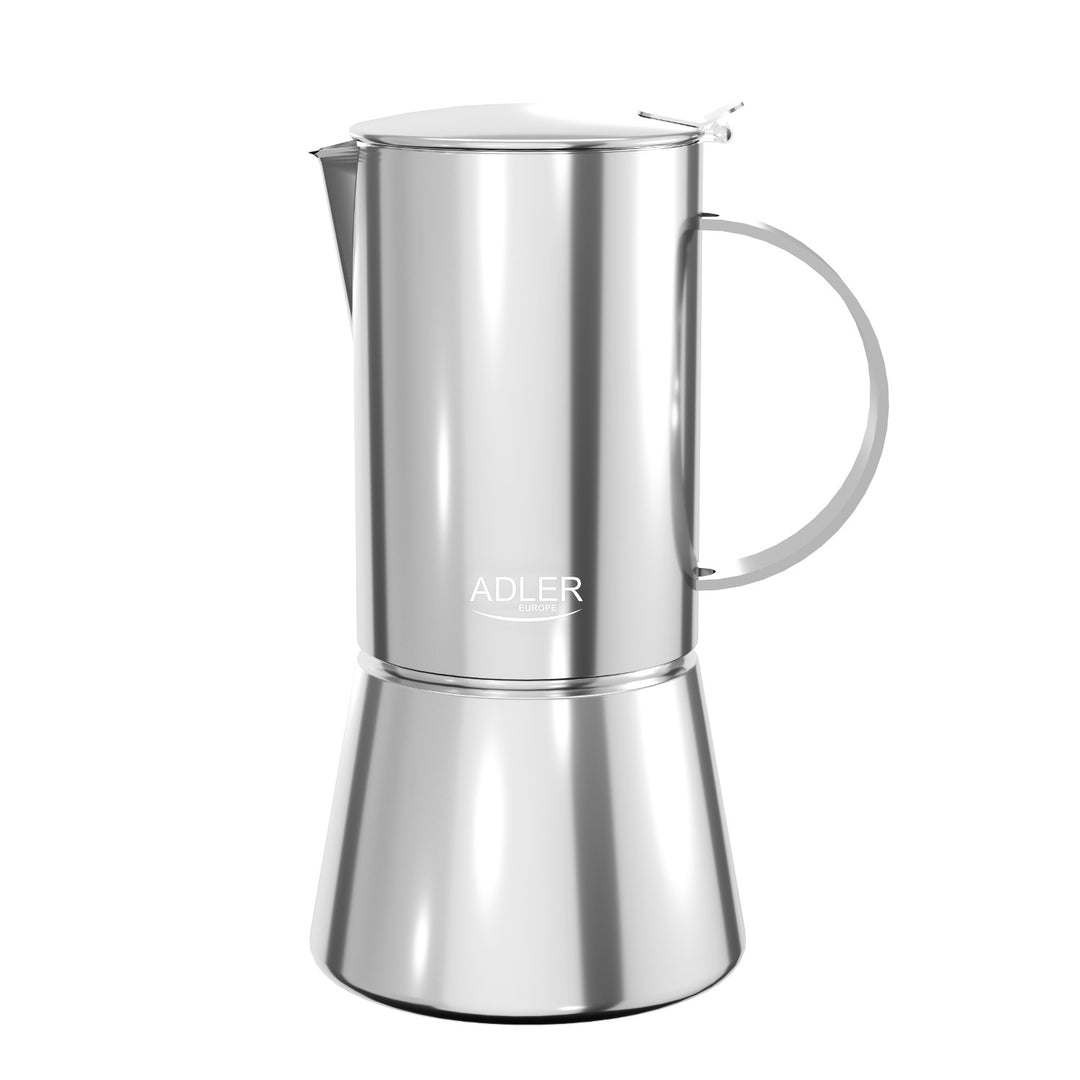 Adler kaffebryggare, espressobryggare, kapacitet 620 ml, färg silverstål, AD 4417
