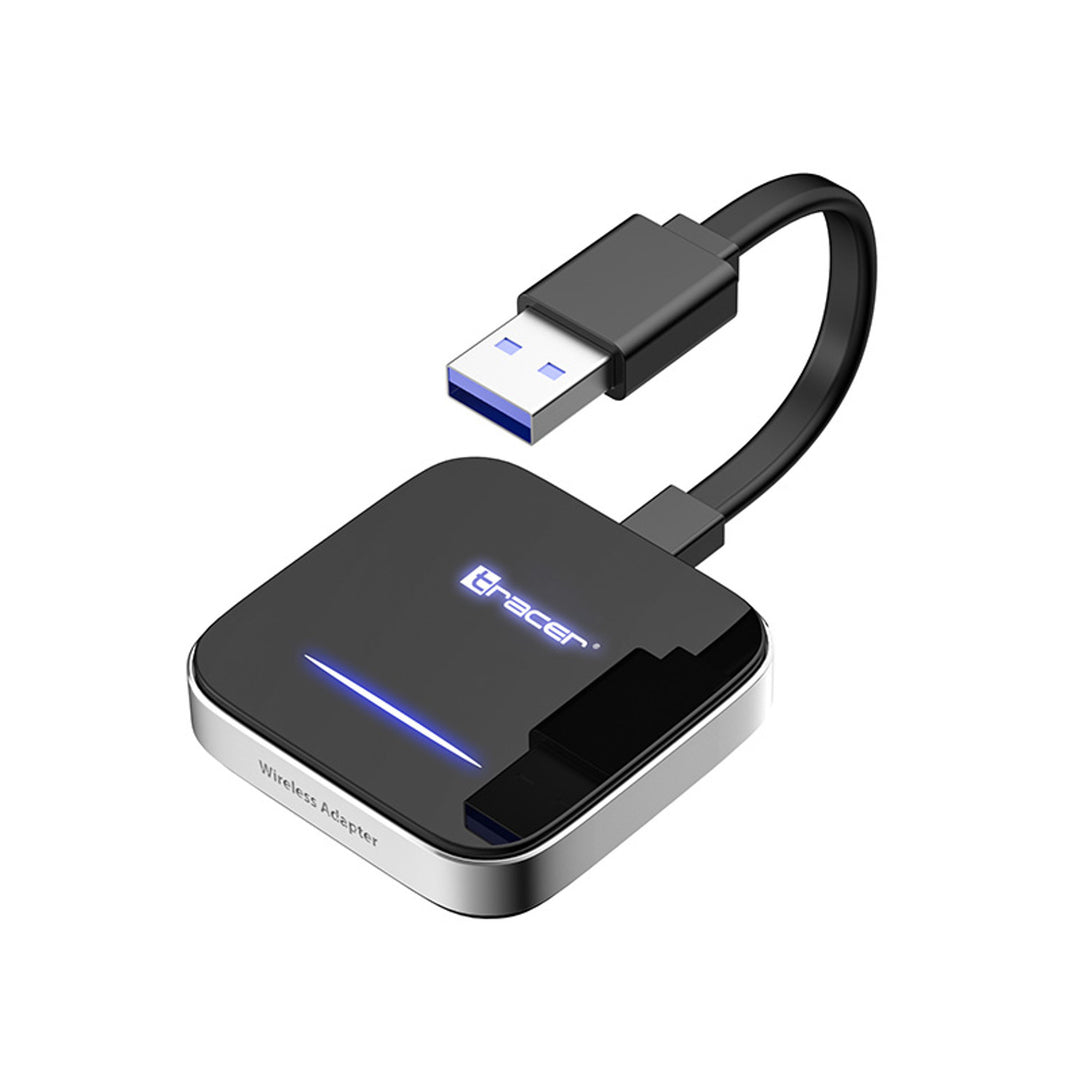 Trådlös adapter för CarPlay och Android Auto Tracer, WiFi, Bluetooth 5.0, CarLink PRO