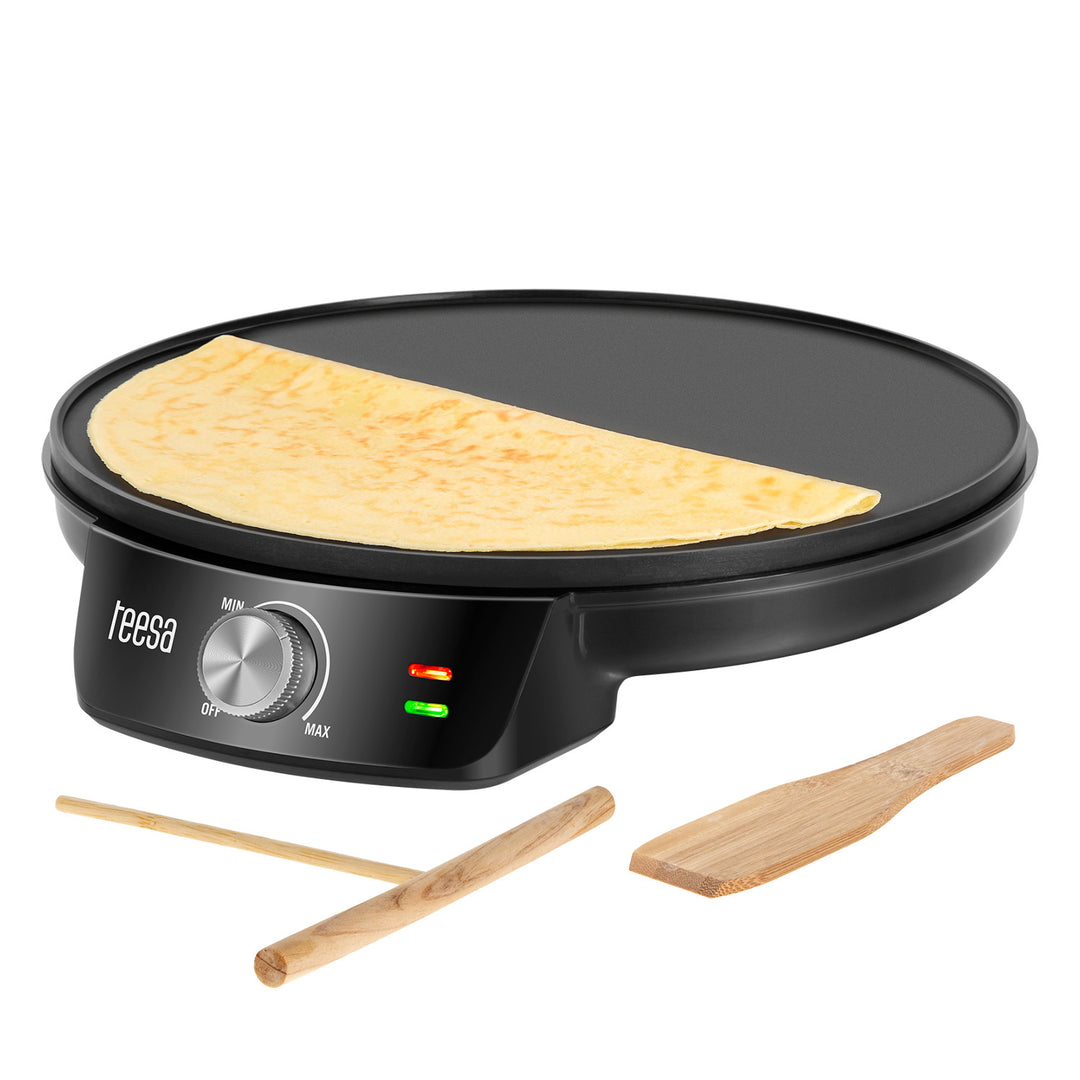 Teesa pannkaksgrill, elektrisk pannkaksgrill, platta med diameter 30 cm, effekt 1200 W, TSA3235