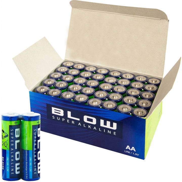 Alkalibatterier AA Blow, LR6, spänning 1,5 V, 40-pack