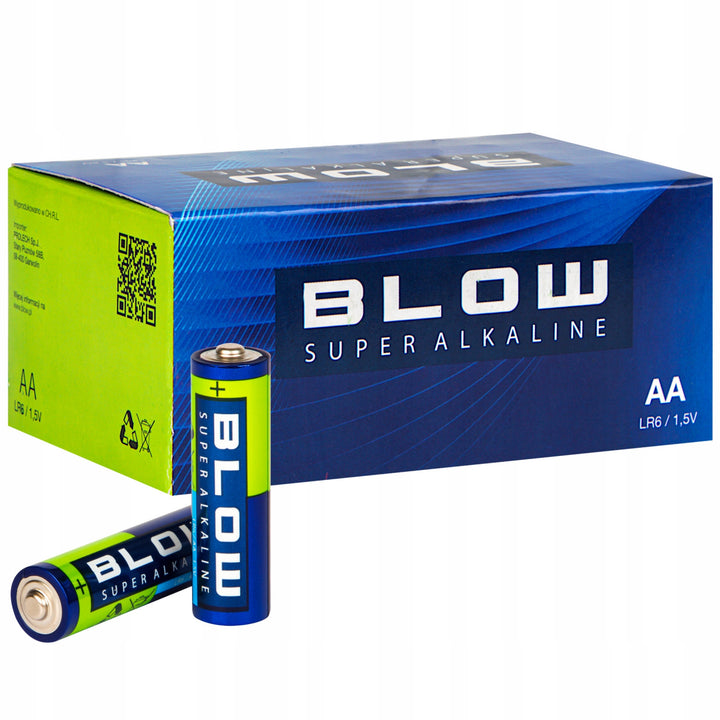 Alkalibatterier AA Blow, LR6, spänning 1,5 V, 40-pack