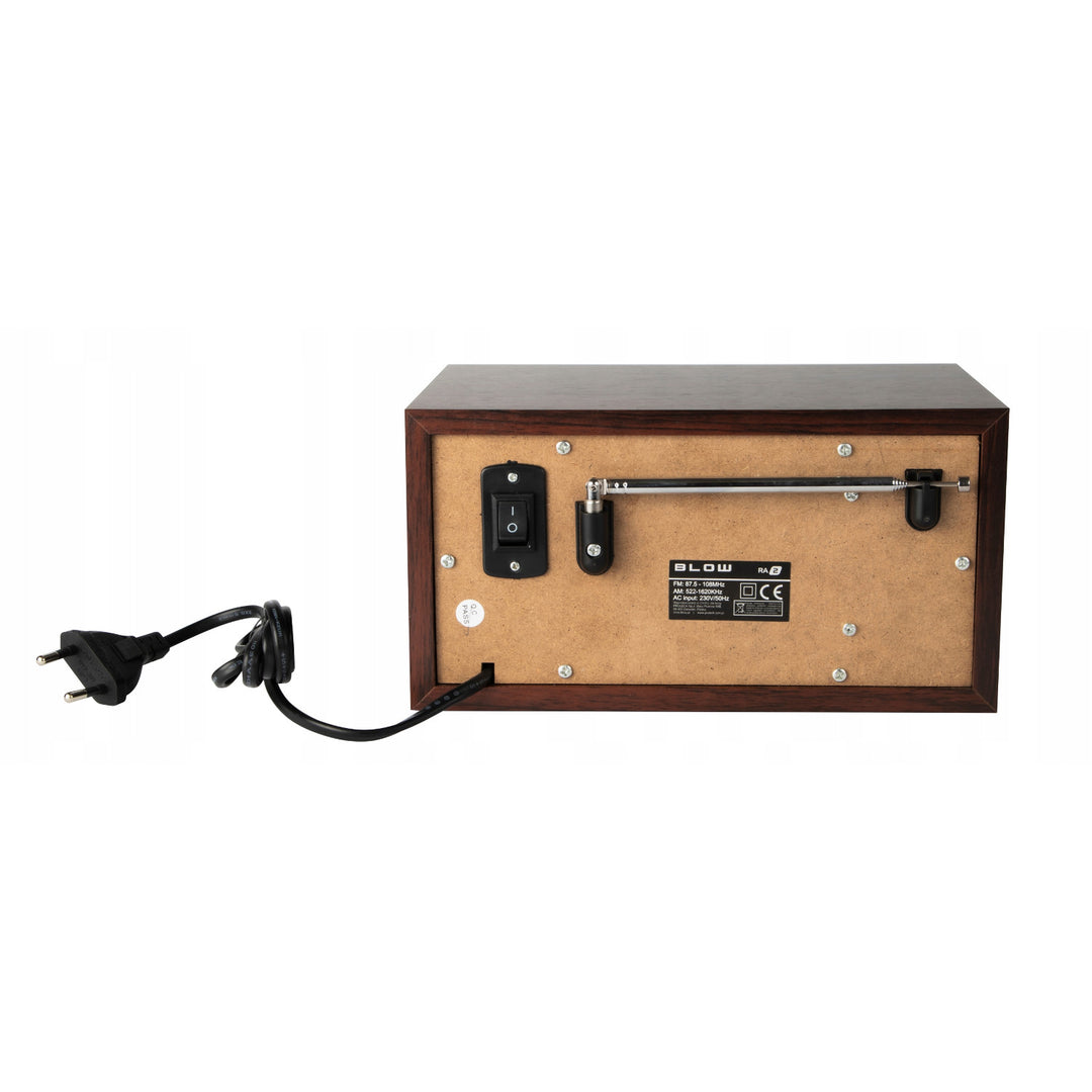 Bärbar analog radio Blow, Bluetooth-funktion, USB-, AUX- och SD-anslutningar, AM/FM-radiomottagning, LCD-display, klocka och väckarklocka, 77-531#