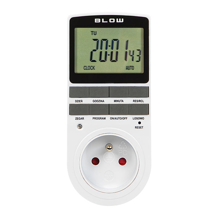 Blow digital timer programmer, LCD-display, noggrannhet +/- 1 minut per månad, 16 olika funktionskombinationer, 72-016#