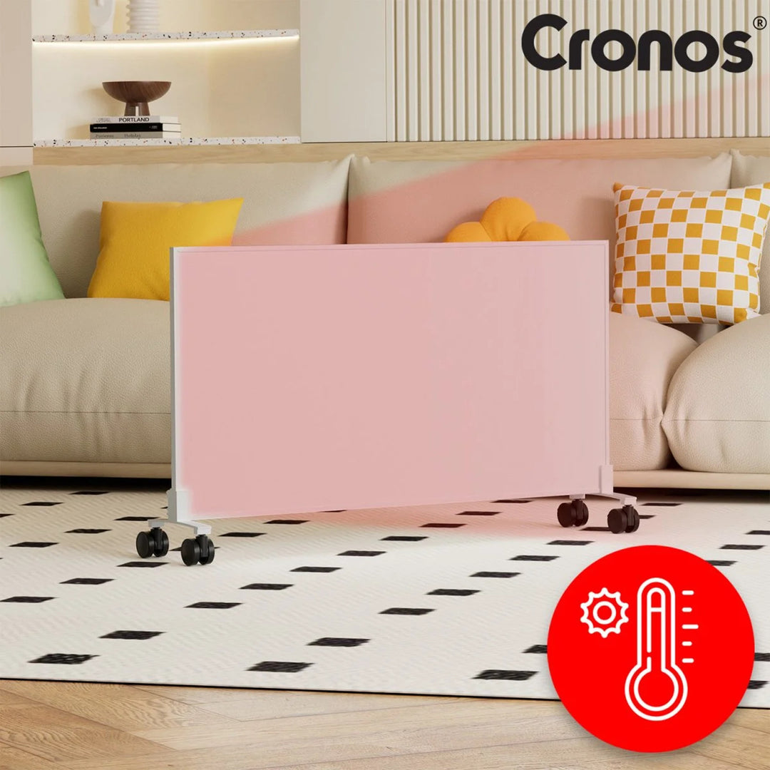 Cronos infraröd värmare, 800 W, perfekt för allergiker, matt yta, ultratunn, inbyggd termostat och fjärrstyrning via telefon eller fjärrkontroll, Carbon P800 TWP