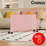 Cronos infraröd värmare, 800 W, perfekt för allergiker, matt yta, ultratunn, inbyggd termostat och fjärrstyrning via telefon eller fjärrkontroll, Carbon P800 TWP