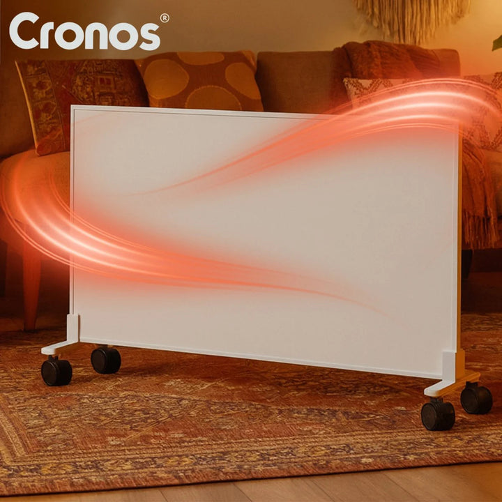 Cronos infraröd värmare, 800 W, perfekt för allergiker, matt yta, ultratunn, inbyggd termostat och fjärrstyrning via telefon eller fjärrkontroll, Carbon P800 TWP