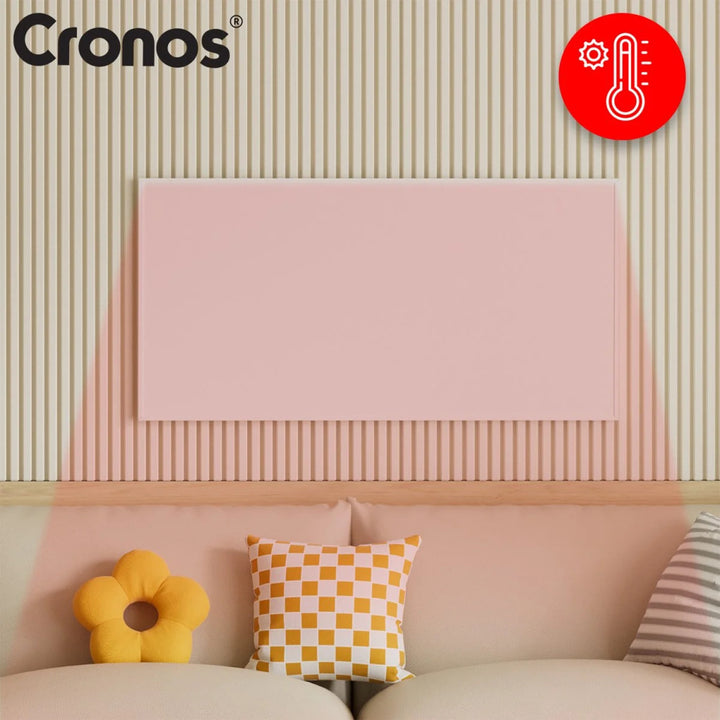 Cronos infraröd värmare, 800 W, perfekt för allergiker, matt yta, ultratunn, inbyggd termostat och fjärrstyrning via telefon eller fjärrkontroll, Carbon P800 TWP