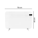 Cronos elektrisk radiator, vit, effekt 450 W, värmer upp rum på upp till 14 m2, inbyggd termostat, fjärrkontroll, funktion för att upptäcka öppna fönster, ben ingår, WFH-450TW