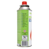 GreenBlue-gaspatron, 227 g. Certifikat: Pi 0875, uppfyller standarden EN 417, butan, användningstemperatur -10 °C till +40 °C, GB227