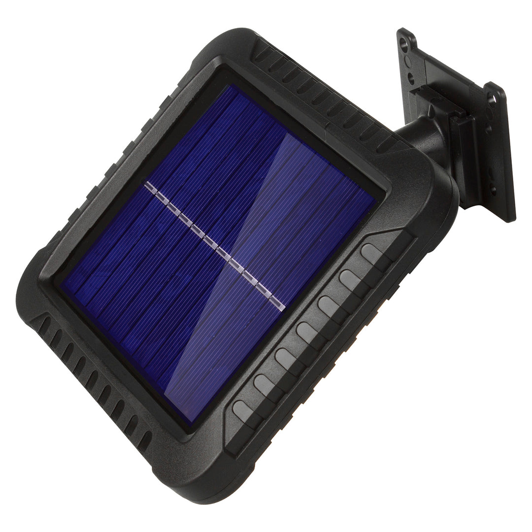 Solar LED-strålkastare med rörelsesensor Maclean, IP44, 5W, 400lm, 6000K, litiumbatteri 1300 mAh, 5,5V DC MCE438, 2 stycken