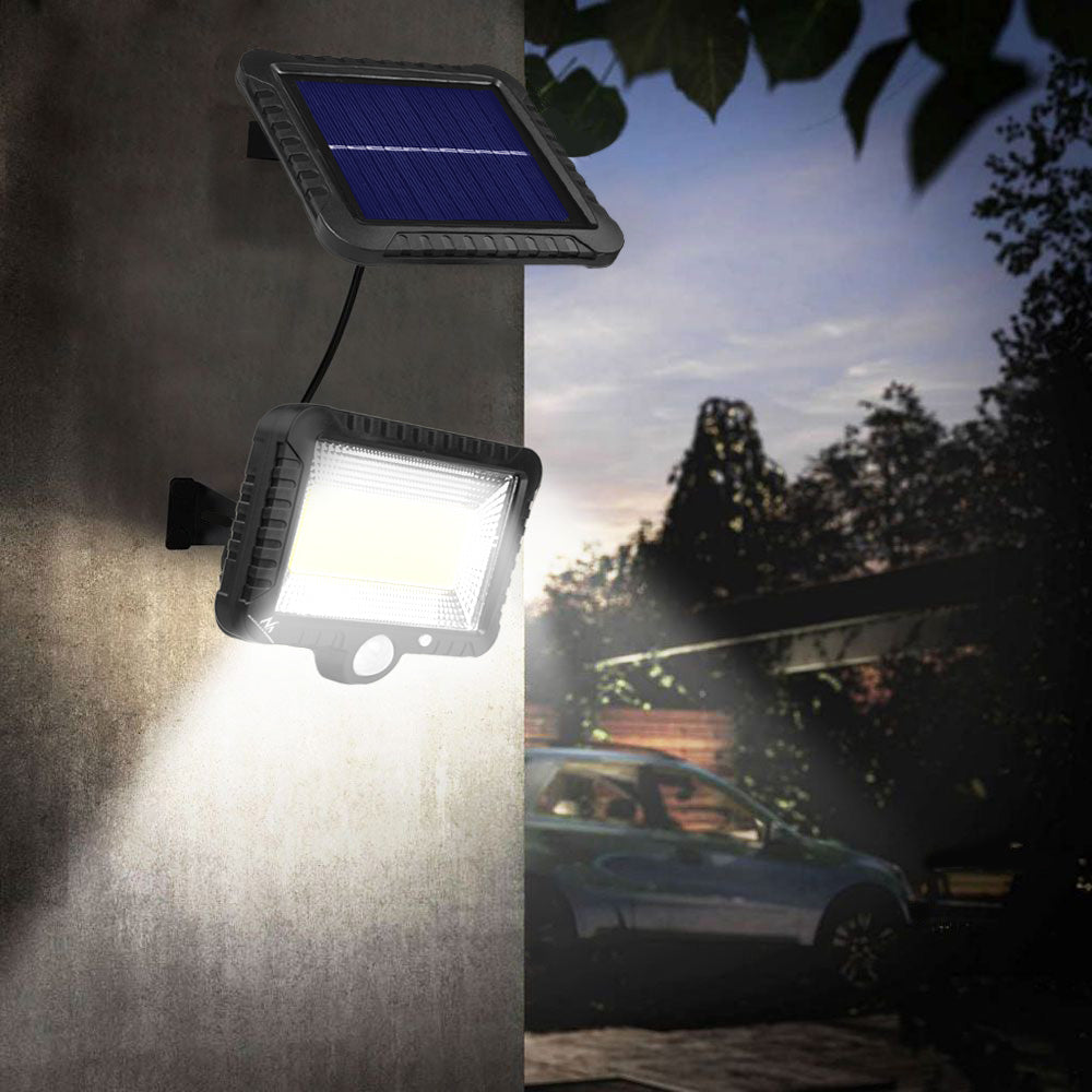 Solcellslampa med rörelsesensor Maclean, IP44, 5W, 400lm, 6000K, litiumbatteri 1300 mAh, 5,5V DC MCE438, 4 stycken