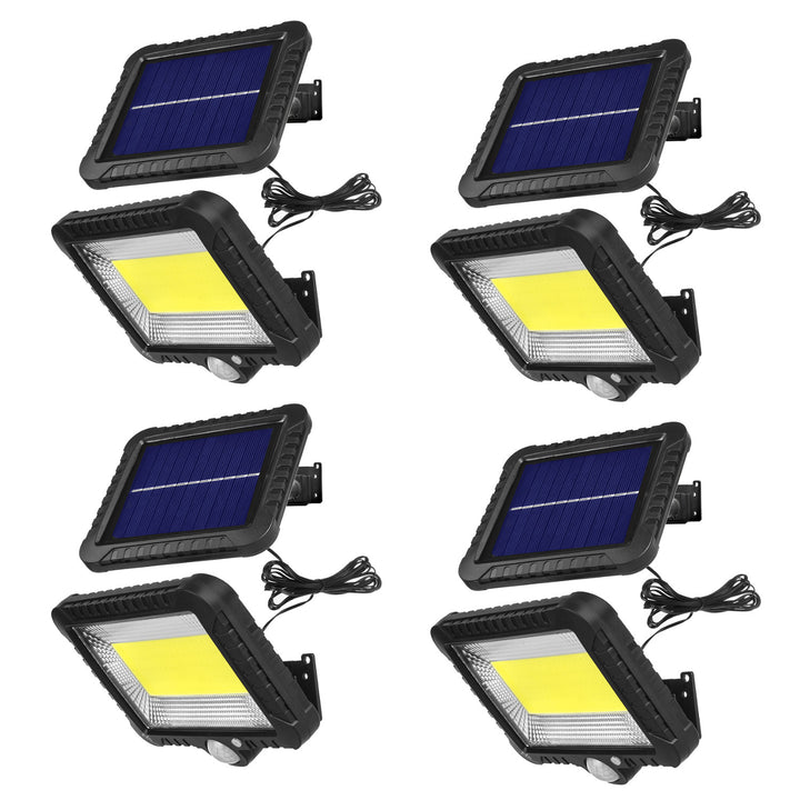 Solcellslampa med rörelsesensor Maclean, IP44, 5W, 400lm, 6000K, litiumbatteri 1300 mAh, 5,5V DC MCE438, 4 stycken