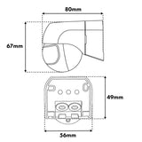 Maclean PIR-rörelsesensor 12–24 V, infraröd, IP44, vit, räckvidd 12 m, max. belastning 60/120 W, MCE623 W