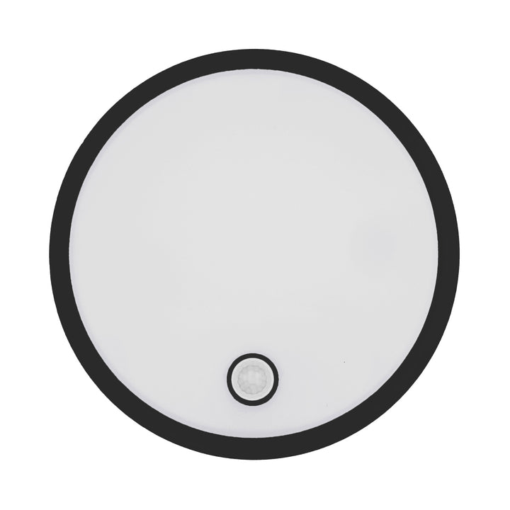 Maclean LED-lampa med rörelsesensor, PIR-sensor, svart, 10 W/15/18 W, IP65, justerbar färgtemperatur 3000/4000/6000 K, MCE535 B