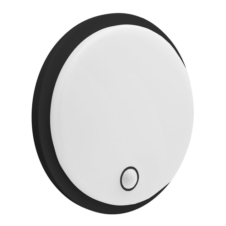 Maclean LED-lampa med rörelsesensor, PIR-sensor, svart, 10 W/15/18 W, IP65, justerbar färgtemperatur 3000/4000/6000 K, MCE535 B