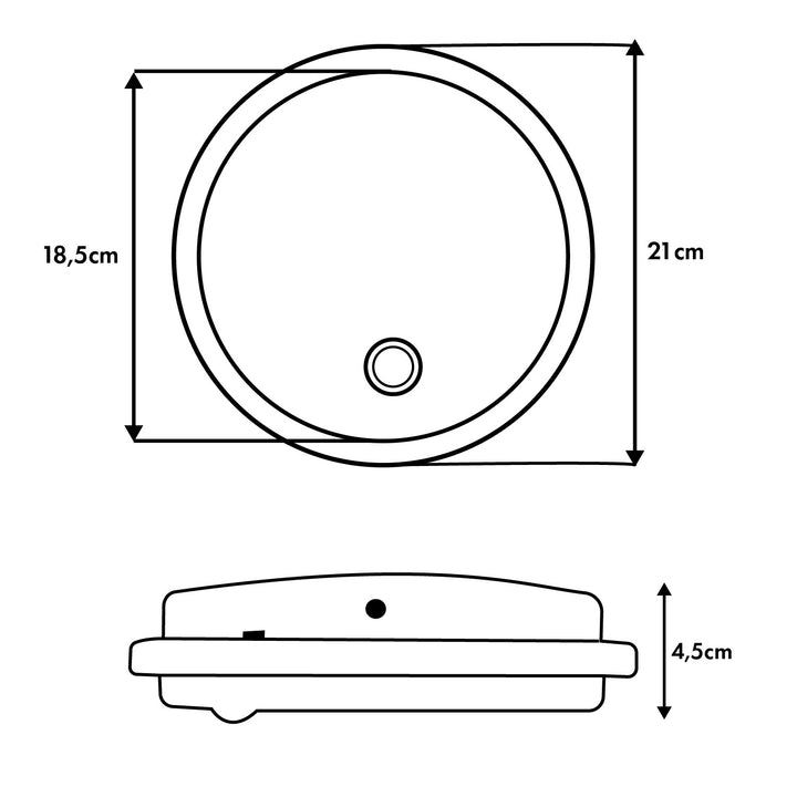Maclean LED-lampa med rörelsesensor, PIR-sensor, svart, 10 W/15/18 W, IP65, justerbar färgtemperatur 3000/4000/6000 K, MCE535 B