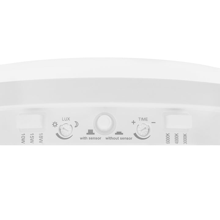 Maclean LED-lampa med rörelsesensor, PIR-sensor, vit, 10 W/15/18 W, IP65, justerbar färgtemperatur 3000/4000/6000 K, MCE535 W