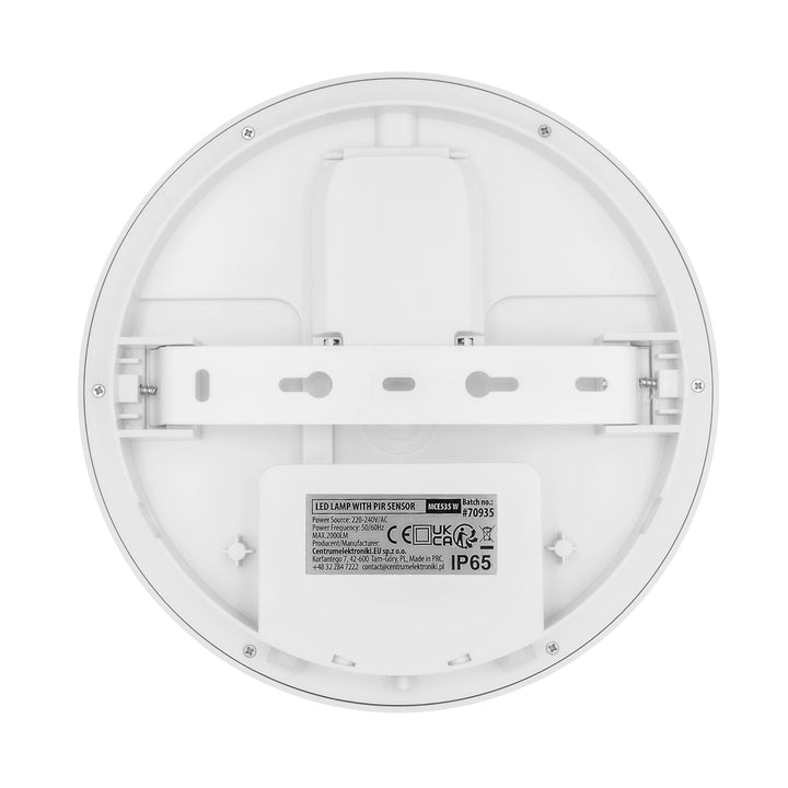 Maclean LED-lampa med rörelsesensor, PIR-sensor, vit, 10 W/15/18 W, IP65, justerbar färgtemperatur 3000/4000/6000 K, MCE535 W