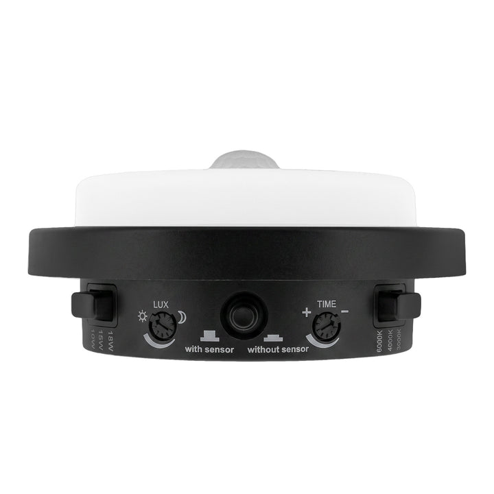 Maclean LED-lampa med rörelsesensor, PIR-sensor, svart, 10 W/15 W/18 W, IP65, färginställning 3000/4000/6000 K, MCE534 B