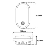 Maclean LED-lampa med rörelsesensor, PIR-sensor, svart, 10 W/15 W/18 W, IP65, färginställning 3000/4000/6000 K, MCE534 B