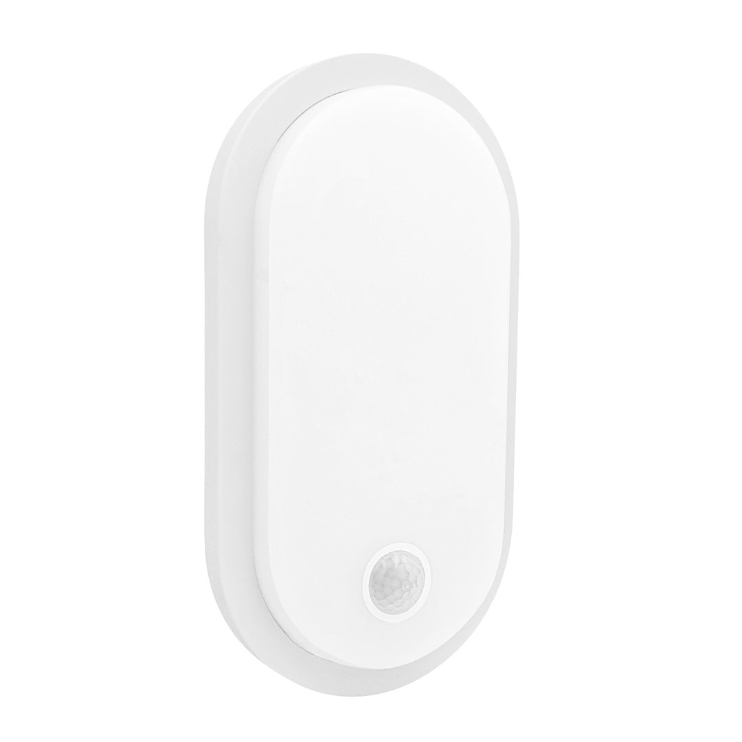 Maclean LED-lampa med rörelsesensor, PIR-sensor, vit, 10 W/15 W/18 W, IP65, justerbar färgtemperatur 3000/4000/6000 K, MCE534 W