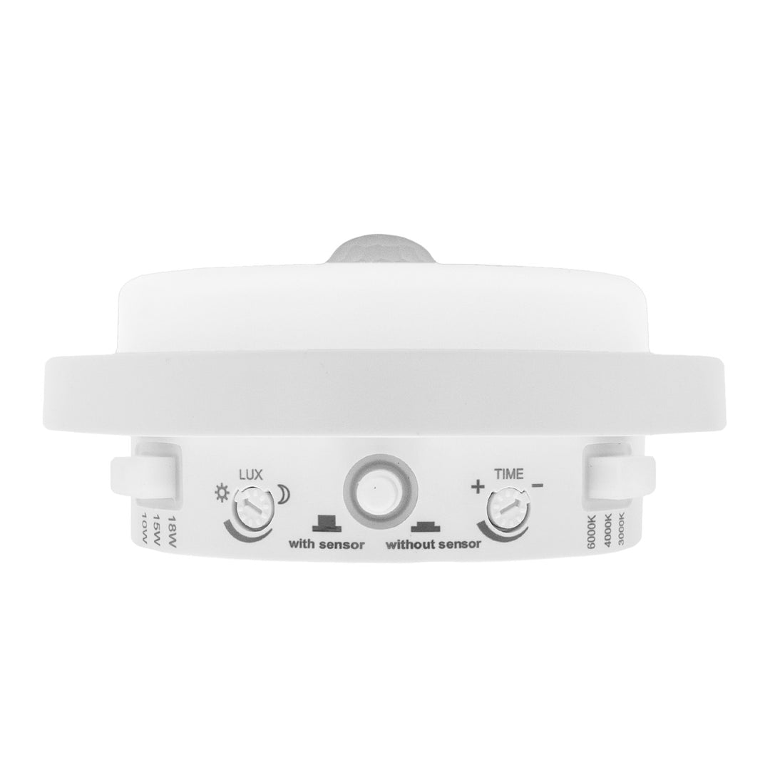 Maclean LED-lampa med rörelsesensor, PIR-sensor, vit, 10 W/15 W/18 W, IP65, justerbar färgtemperatur 3000/4000/6000 K, MCE534 W