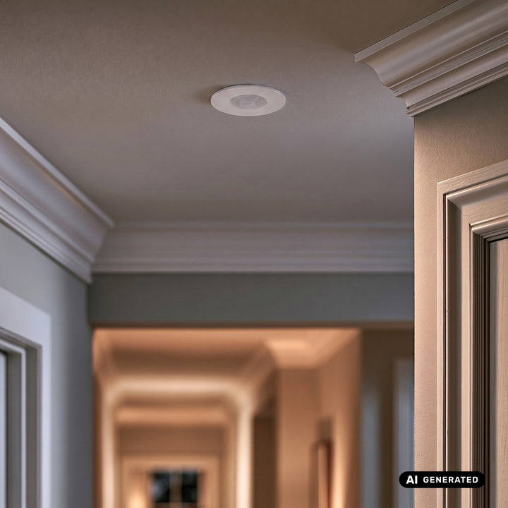 Maclean PIR-rörelsesensor, för infällning, räckvidd 8 m, 600 W/1 200 W, 220–240 V AC, 50/60 Hz, MCE821