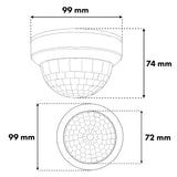 Maclean PIR-närvarosensor, för ytmontering, räckvidd 10x40 m, 1000 W/2000 W, 220–240 V AC, 50/60 Hz, MCE823